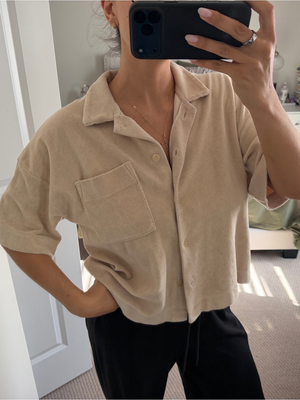 H&M Terry Button Up